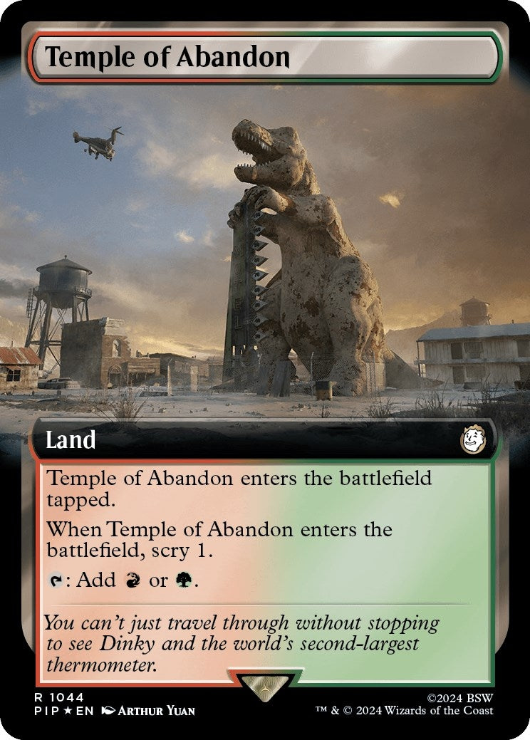 Image for Temple of Abandon (Extended Art) (Surge Foil) (1044) [Universes Beyond: Fallout] - Magic: The Gathering