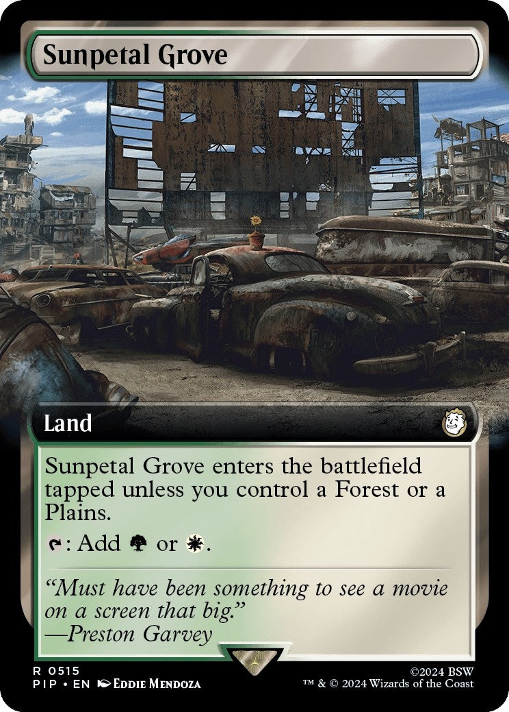 Image for Sunpetal Grove (Extended Art) (515) [Universes Beyond: Fallout] - Magic: The Gathering