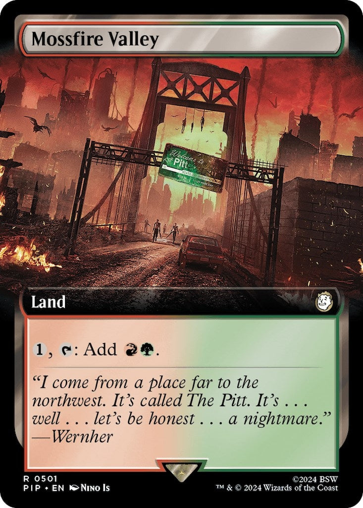 Image for Mossfire Valley (Extended Art) (501) [Universes Beyond: Fallout] - Magic: The Gathering