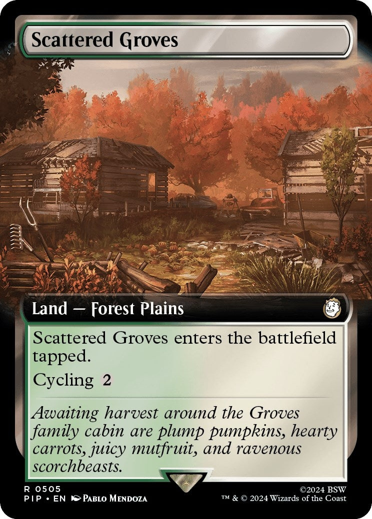 Image for Scattered Groves (Extended Art) (505) [Universes Beyond: Fallout] - Magic: The Gathering