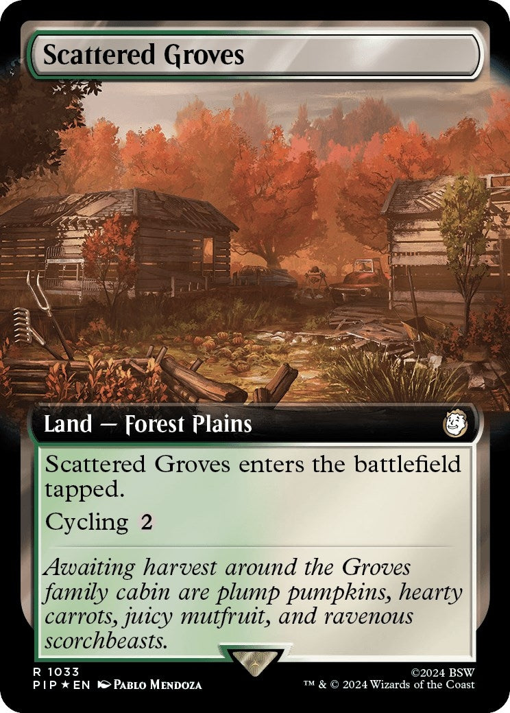 Scattered Groves (Extended Art) (Surge Foil) (1033) [Universes Beyond: Fallout]