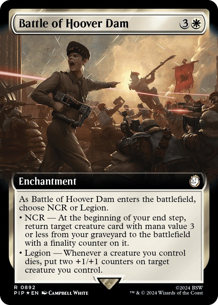 Image for Battle of Hoover Dam (Extended Art) (Surge Foil) (892) [Universes Beyond: Fallout] - Magic: The Gathering