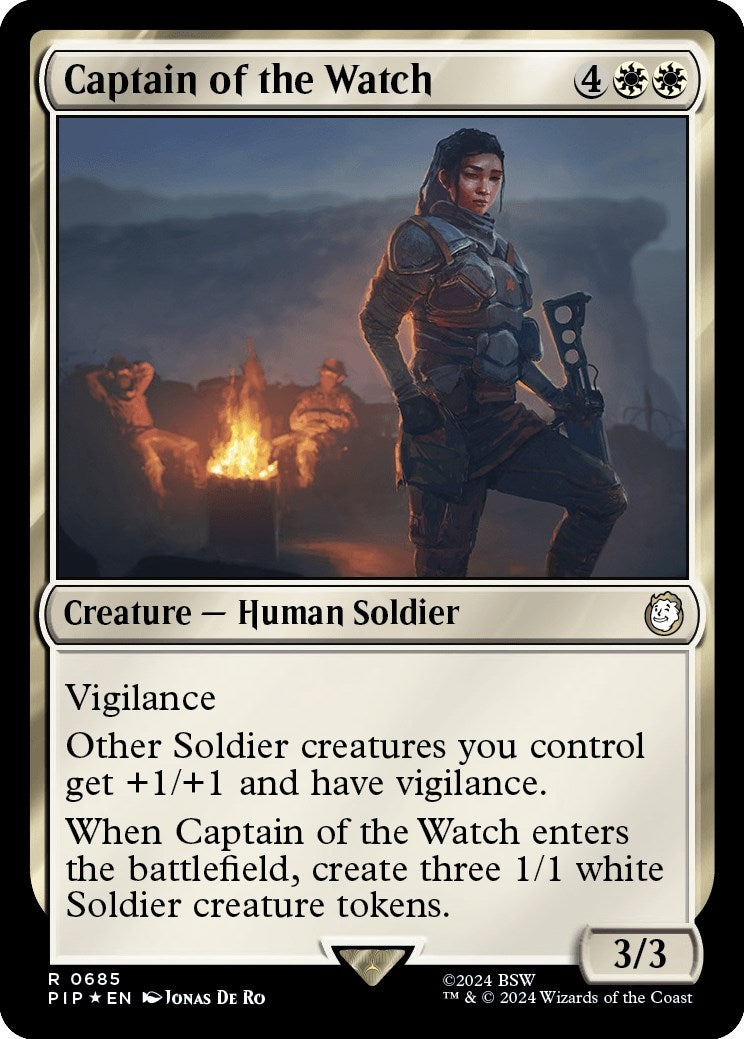 Image for Captain of the Watch (Surge Foil) (685) [Universes Beyond: Fallout] - Magic: The Gathering
