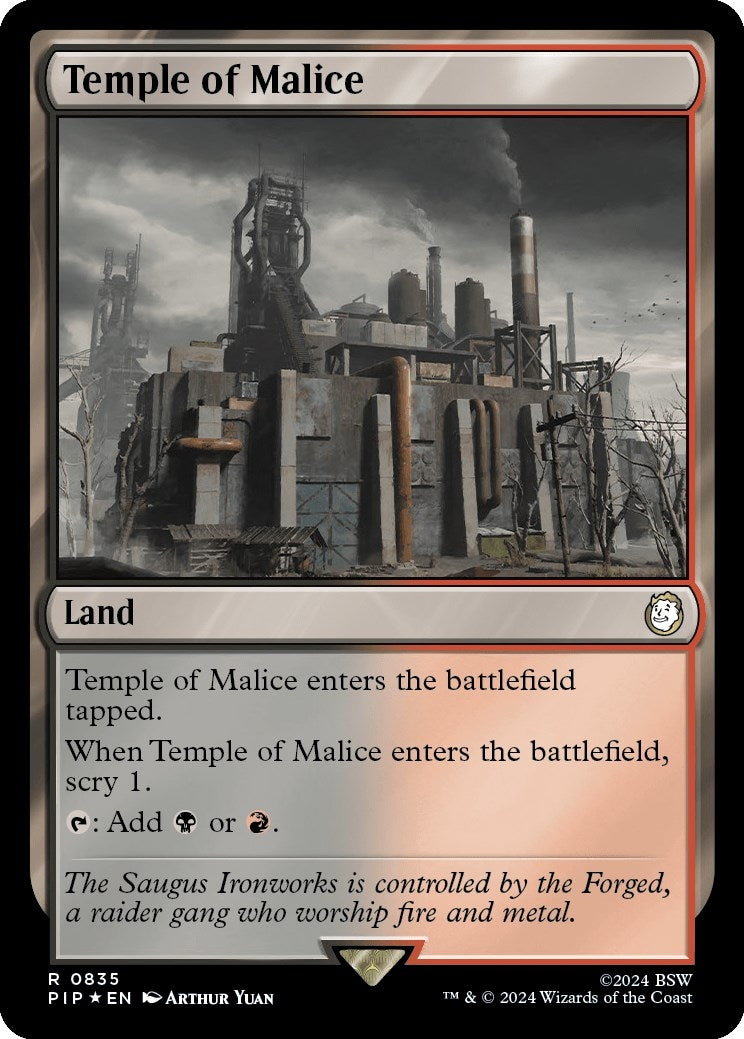 Image for Temple of Malice (Surge Foil) (835) [Universes Beyond: Fallout] - Magic: The Gathering