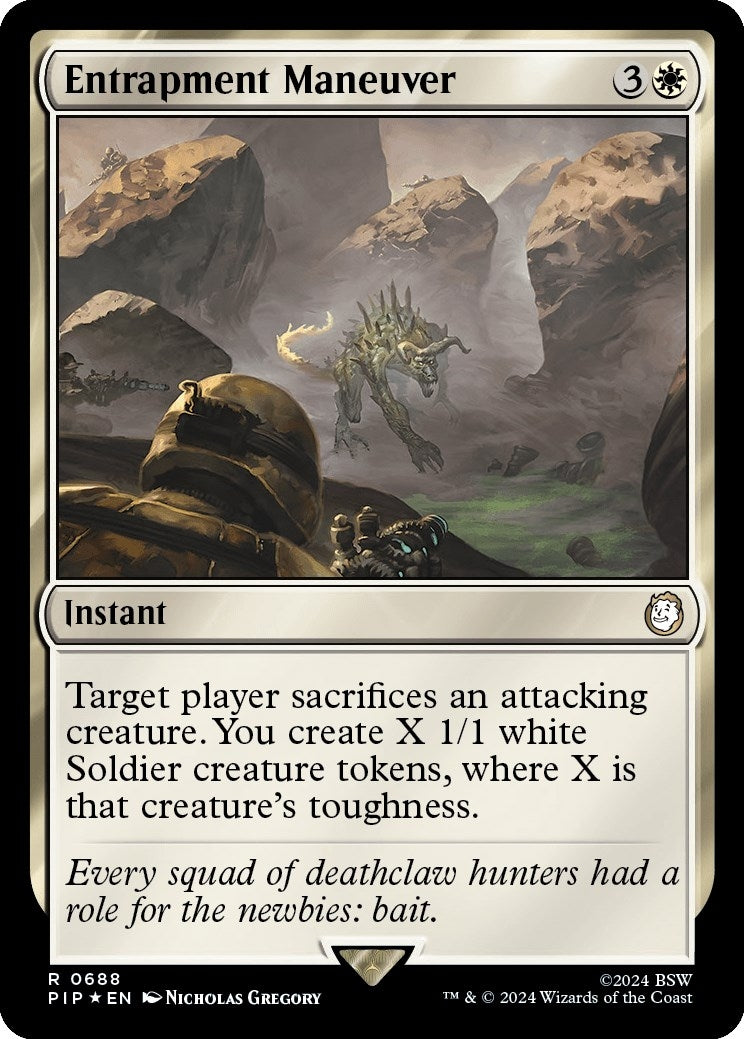Image for Entrapment Maneuver (Surge Foil) (688) [Universes Beyond: Fallout] - Magic: The Gathering