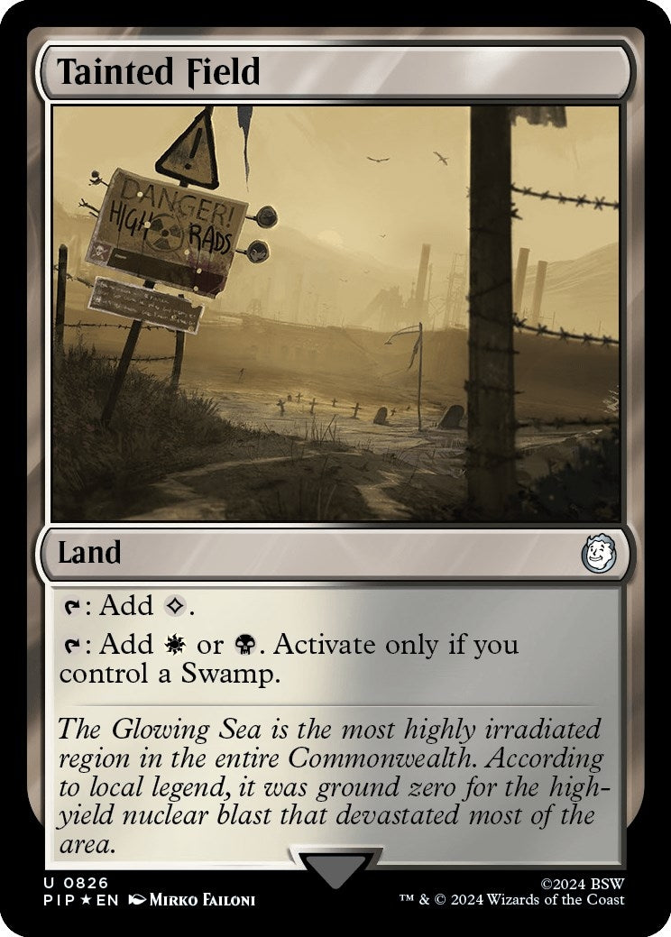 Image for Tainted Field (Surge Foil) (826) [Universes Beyond: Fallout] - Magic: The Gathering