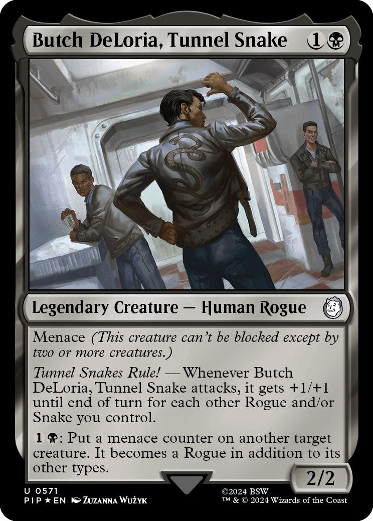 Image for Butch DeLoria, Tunnel Snake (Surge Foil) (571) [Universes Beyond: Fallout] - Magic: The Gathering