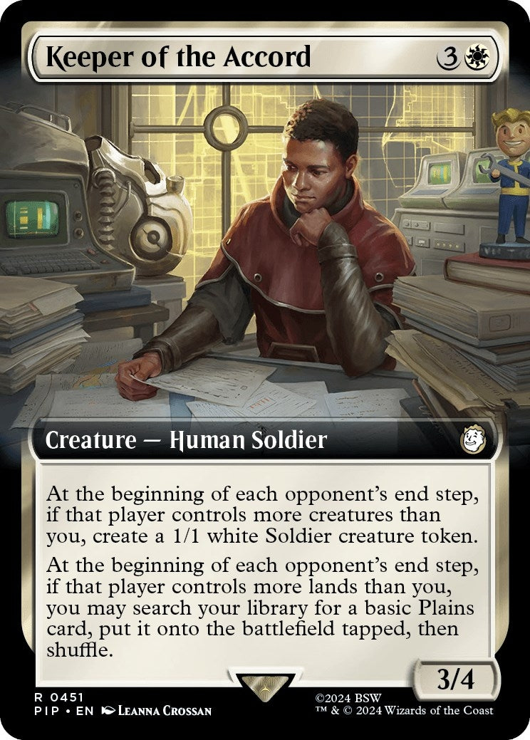 Image for Keeper of the Accord (Extended Art) (451) [Universes Beyond: Fallout] - Magic: The Gathering