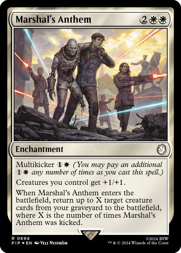 Image for Marshal's Anthem (Surge Foil) (694) [Universes Beyond: Fallout] - Magic: The Gathering