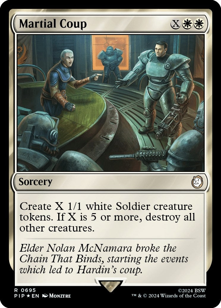 Image for Martial Coup (Surge Foil) (695) [Universes Beyond: Fallout] - Magic: The Gathering
