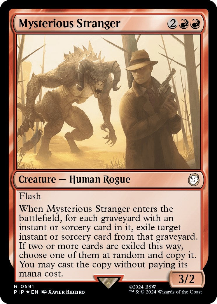 Image for Mysterious Stranger (Surge Foil) (591) [Universes Beyond: Fallout] - Magic: The Gathering