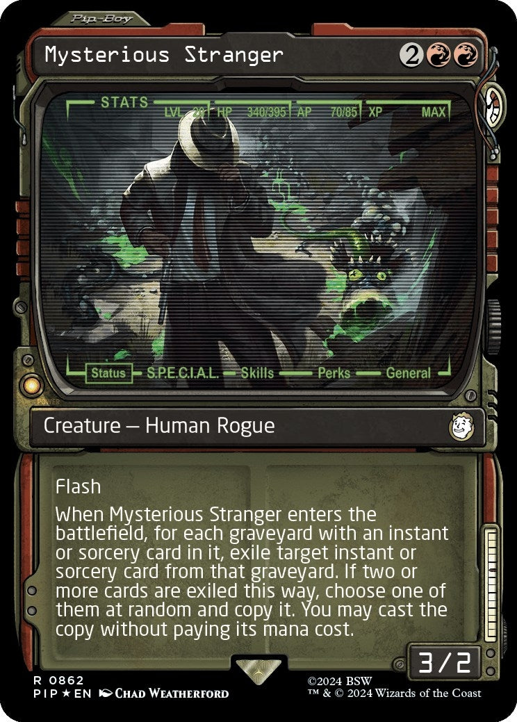 Image for Mysterious Stranger (Showcase) (Surge Foil) (862) [Universes Beyond: Fallout] - Magic: The Gathering