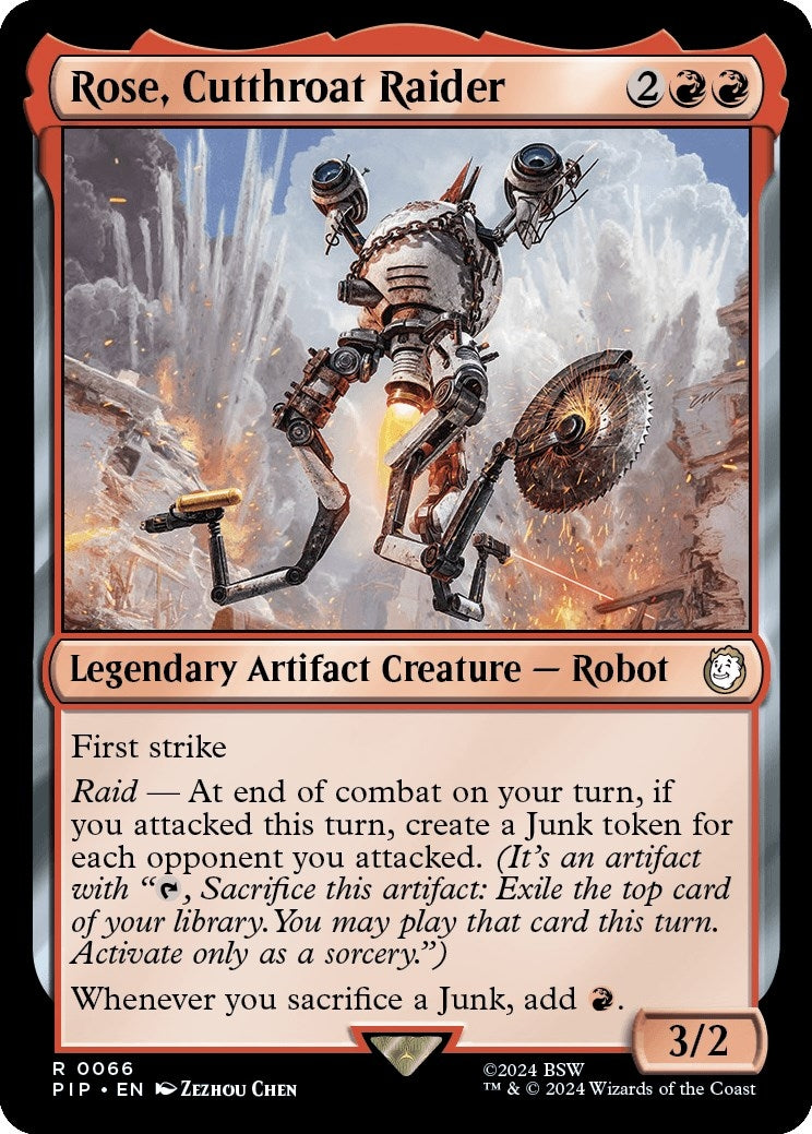 Image for Rose, Cutthroat Raider (66) [Universes Beyond: Fallout] - Magic: The Gathering