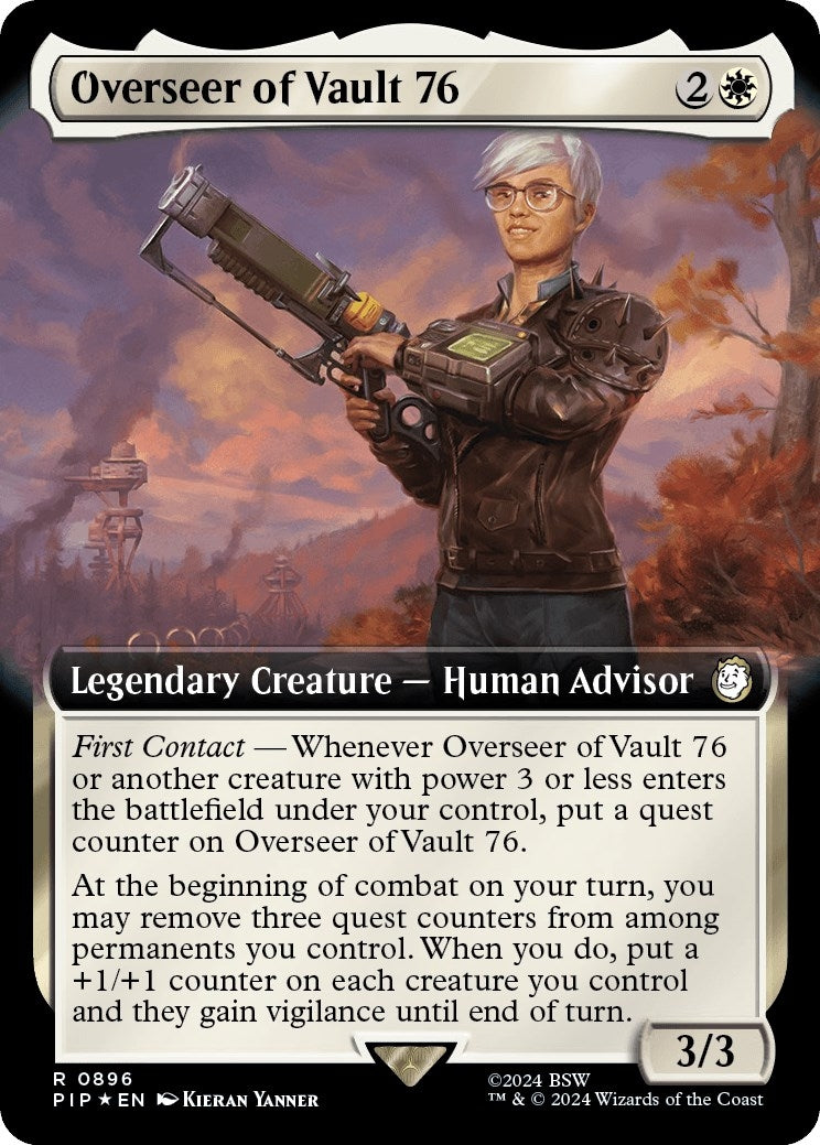 Image for Overseer of Vault 76 (Extended Art) (Surge Foil) (896) [Universes Beyond: Fallout] - Magic: The Gathering