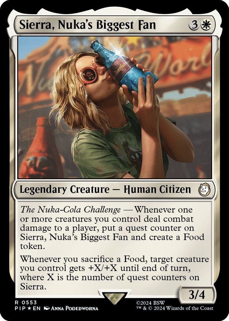 Image for Sierra, Nuka's Biggest Fan (Surge Foil) (553) [Universes Beyond: Fallout] - Magic: The Gathering