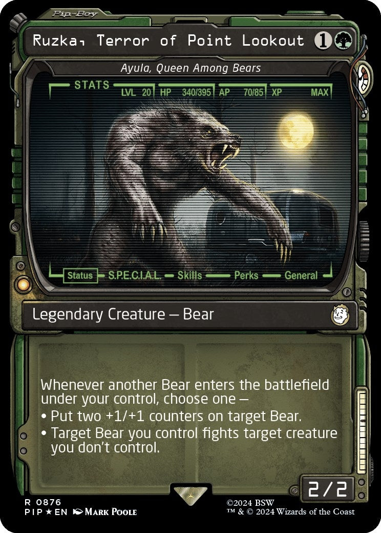 Image for Ruzka, Terror of Point Lookout - Ayula, Queen Among Bears (Showcase) (Surge Foil) (876) [Universes Beyond: Fallout] - Magic: The Gathering