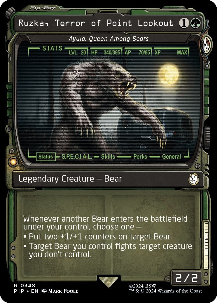 Image for Ruzka, Terror of Point Lookout - Ayula, Queen Among Bears (Showcase) (348) [Universes Beyond: Fallout] - Magic: The Gathering