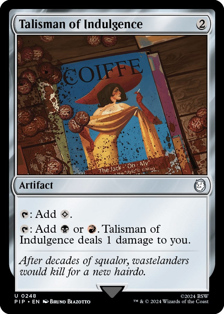 Image for Talisman of Indulgence (248) [Universes Beyond: Fallout] - Magic: The Gathering