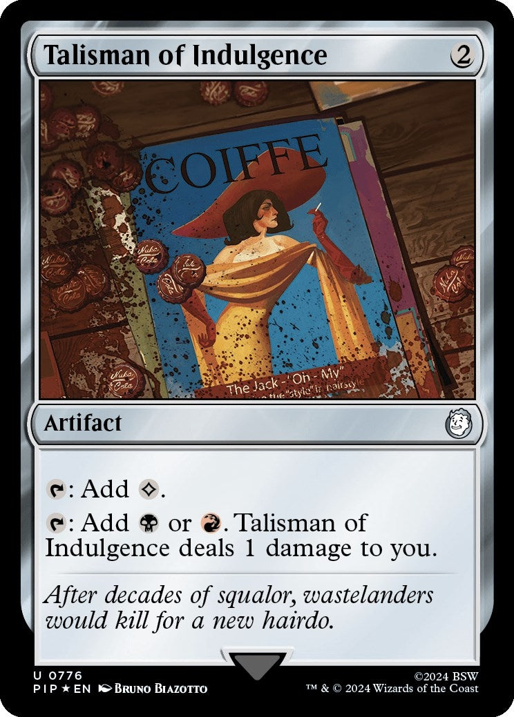 Image for Talisman of Indulgence (Surge Foil) (776) [Universes Beyond: Fallout] - Magic: The Gathering