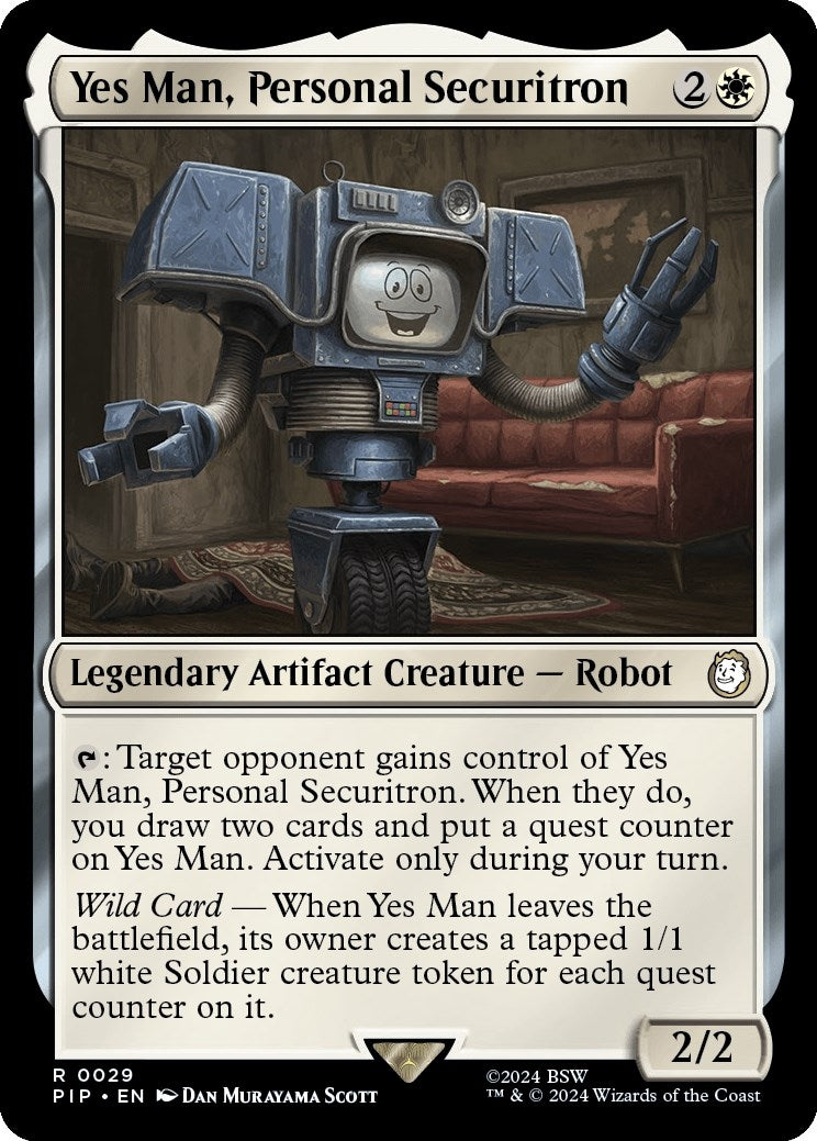 Image for Yes Man, Personal Securitron (29) [Universes Beyond: Fallout] - Magic: The Gathering