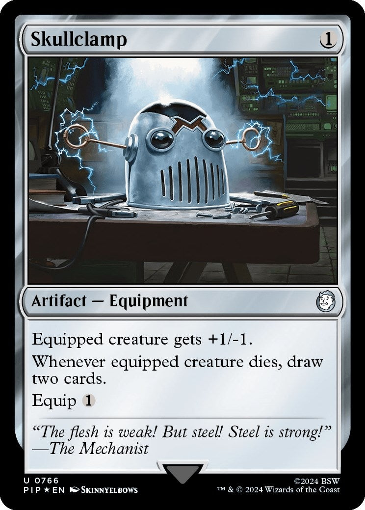 Image for Skullclamp (Surge Foil) (766) [Universes Beyond: Fallout] - Magic: The Gathering