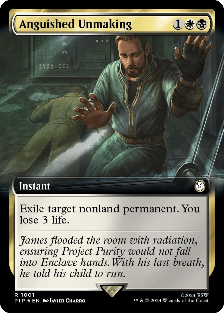 Image for Anguished Unmaking (Extended Art) (Surge Foil) (1001) [Universes Beyond: Fallout] - Magic: The Gathering
