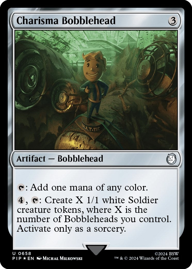 Image for Charisma Bobblehead (Surge Foil) (658) [Universes Beyond: Fallout] - Magic: The Gathering