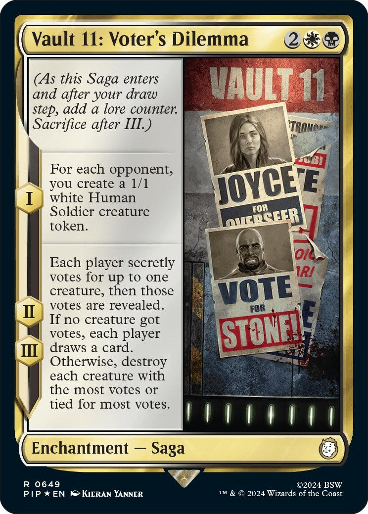 Image for Vault 11: Voter's Dilemma (Surge Foil) (649) [Universes Beyond: Fallout] - Magic: The Gathering