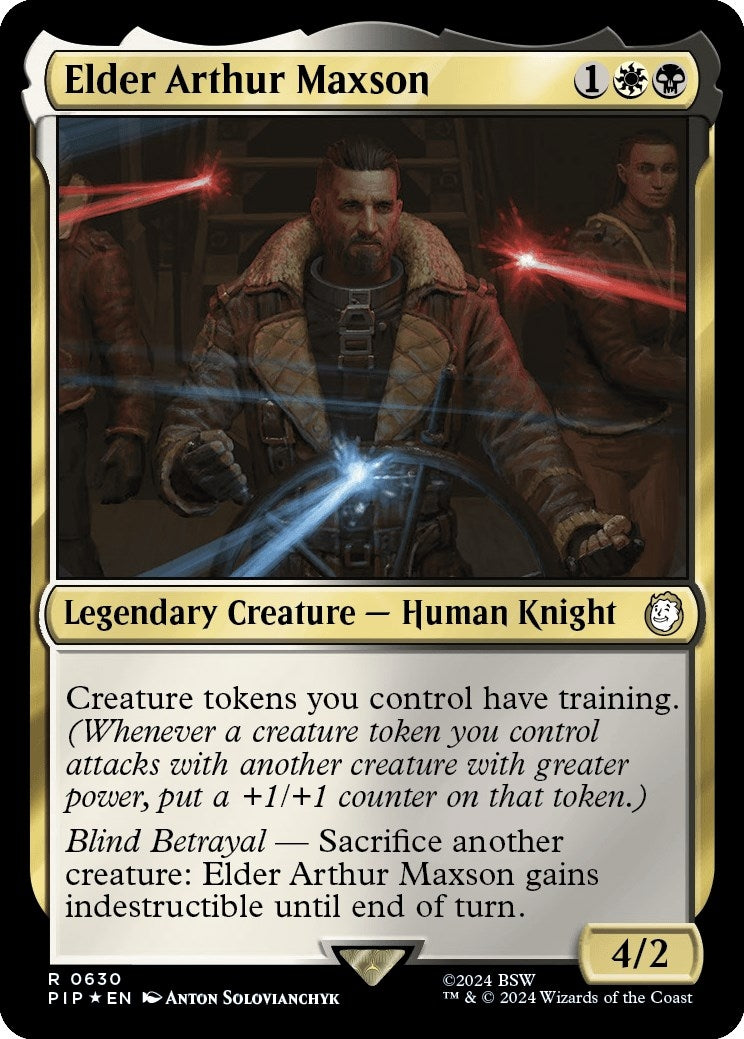 Image for Elder Arthur Maxson (Surge Foil) (630) [Universes Beyond: Fallout] - Magic: The Gathering