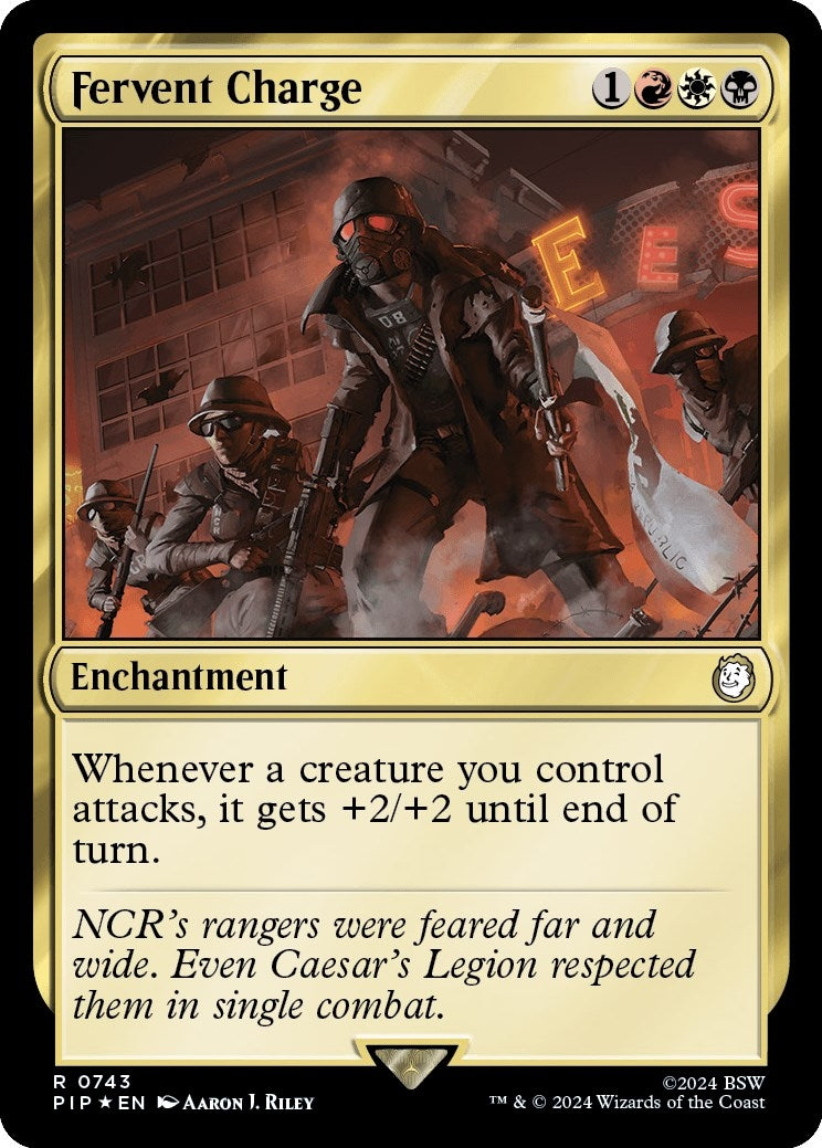 Image for Fervent Charge (Surge Foil) (743) [Universes Beyond: Fallout] - Magic: The Gathering