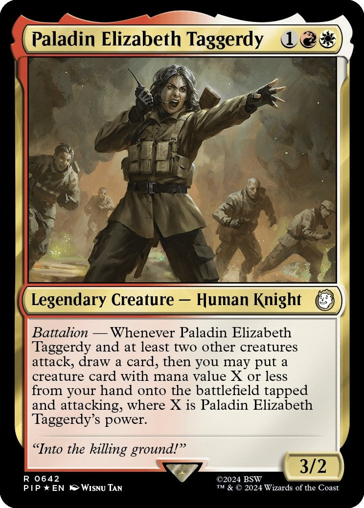 Image for Paladin Elizabeth Taggerdy (Surge Foil) (642) [Universes Beyond: Fallout] - Magic: The Gathering
