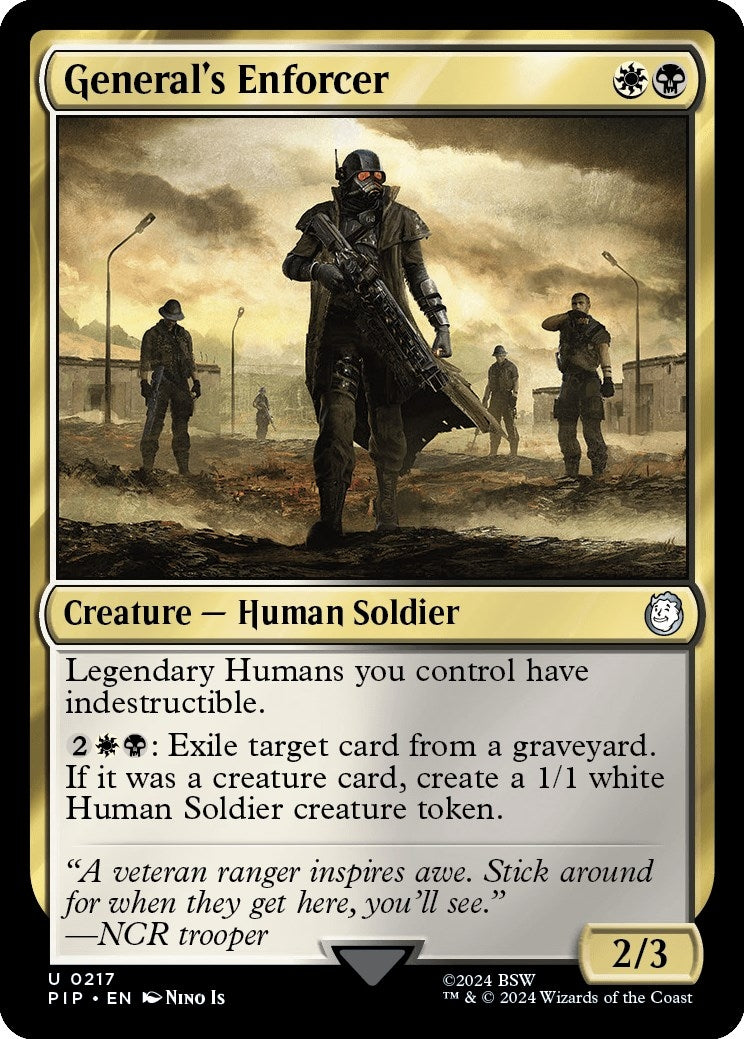 Image for General's Enforcer (217) [Universes Beyond: Fallout] - Magic: The Gathering