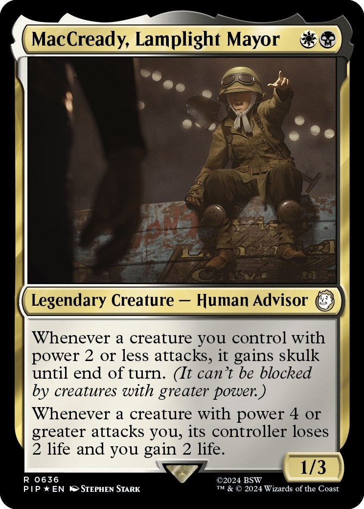 Image for MacCready, Lamplight Mayor (Surge Foil) (636) [Universes Beyond: Fallout] - Magic: The Gathering