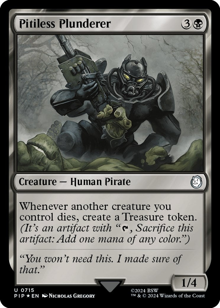 Image for Pitiless Plunderer (Surge Foil) (715) [Universes Beyond: Fallout] - Magic: The Gathering