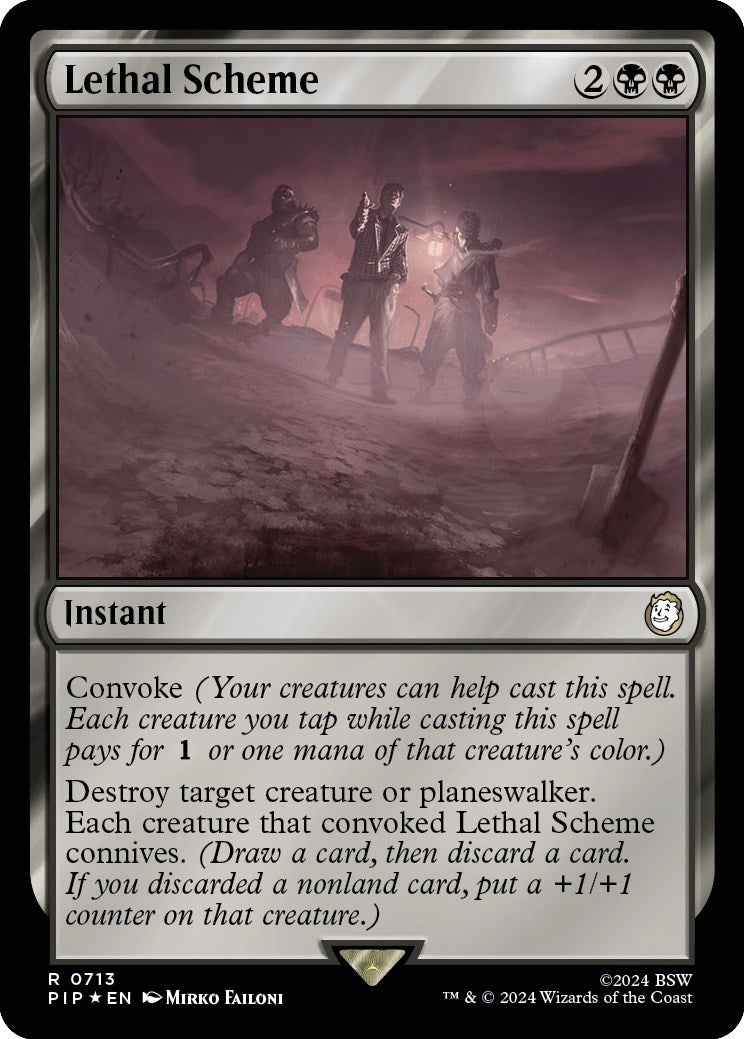 Image for Lethal Scheme (Surge Foil) (713) [Universes Beyond: Fallout] - Magic: The Gathering