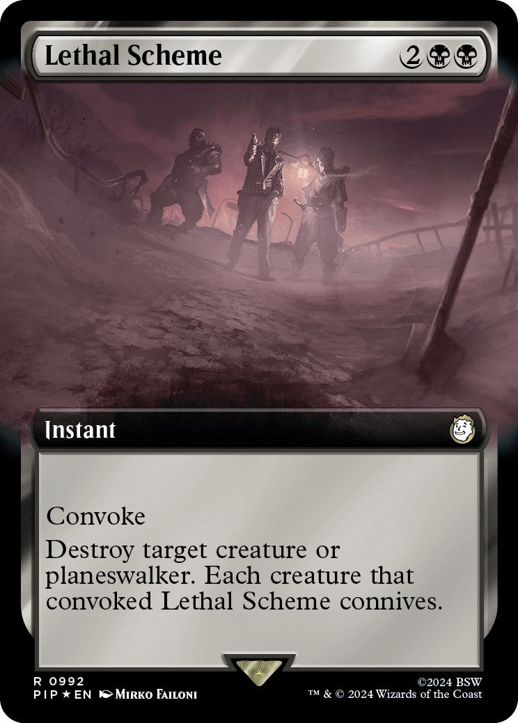 Image for Lethal Scheme (Extended Art) (Surge Foil) (992) [Universes Beyond: Fallout] - Magic: The Gathering