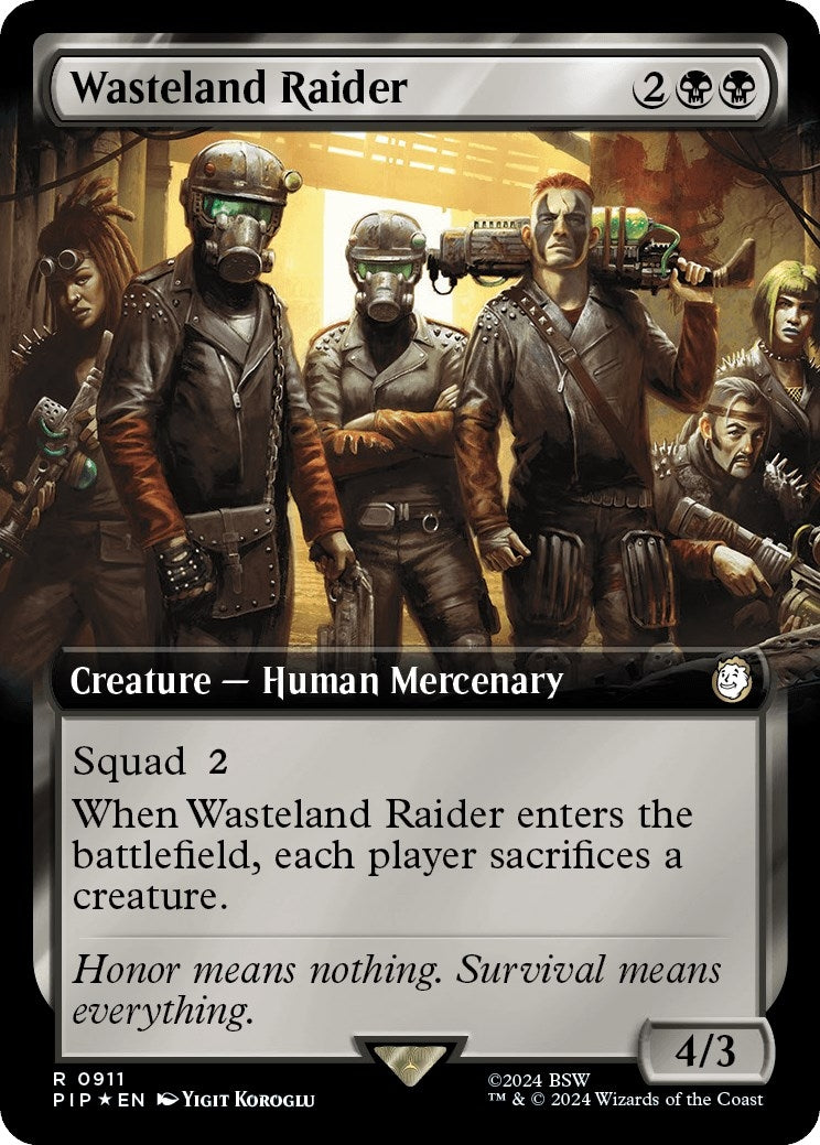 Image for Wasteland Raider (Extended Art) (Surge Foil) (911) [Universes Beyond: Fallout] - Magic: The Gathering