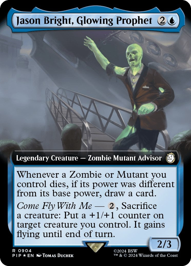 Image for Jason Bright, Glowing Prophet (Extended Art) (Surge Foil) (904) [Universes Beyond: Fallout] - Magic: The Gathering