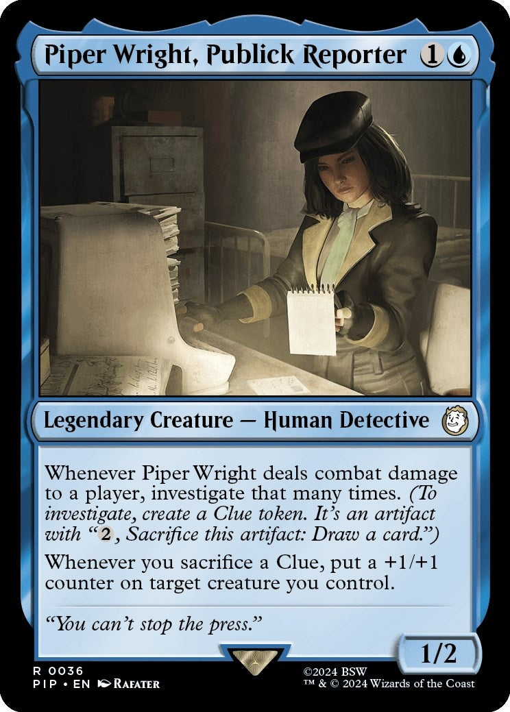 Image for Piper Wright, Publick Reporter (36) [Universes Beyond: Fallout] - Magic: The Gathering