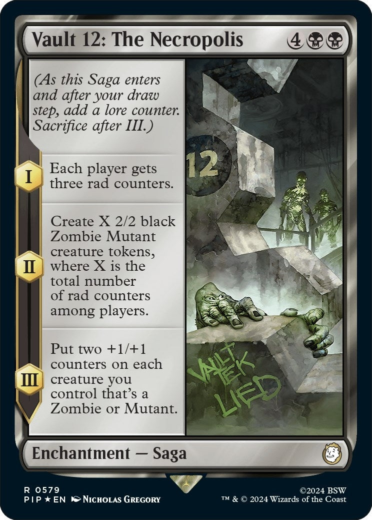 Image for Vault 12: The Necropolis (Surge Foil) (579) [Universes Beyond: Fallout] - Magic: The Gathering
