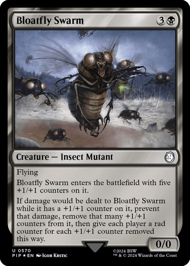 Image for Bloatfly Swarm (Surge Foil) (570) [Universes Beyond: Fallout] - Magic: The Gathering