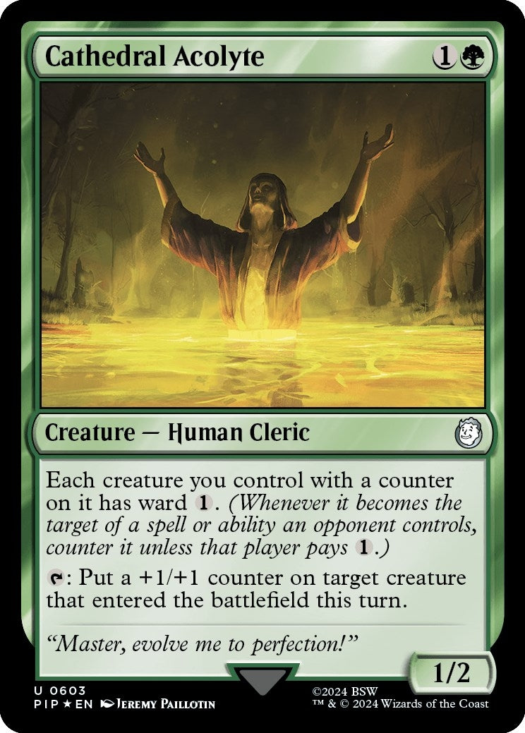 Image for Cathedral Acolyte (Surge Foil) (603) [Universes Beyond: Fallout] - Magic: The Gathering