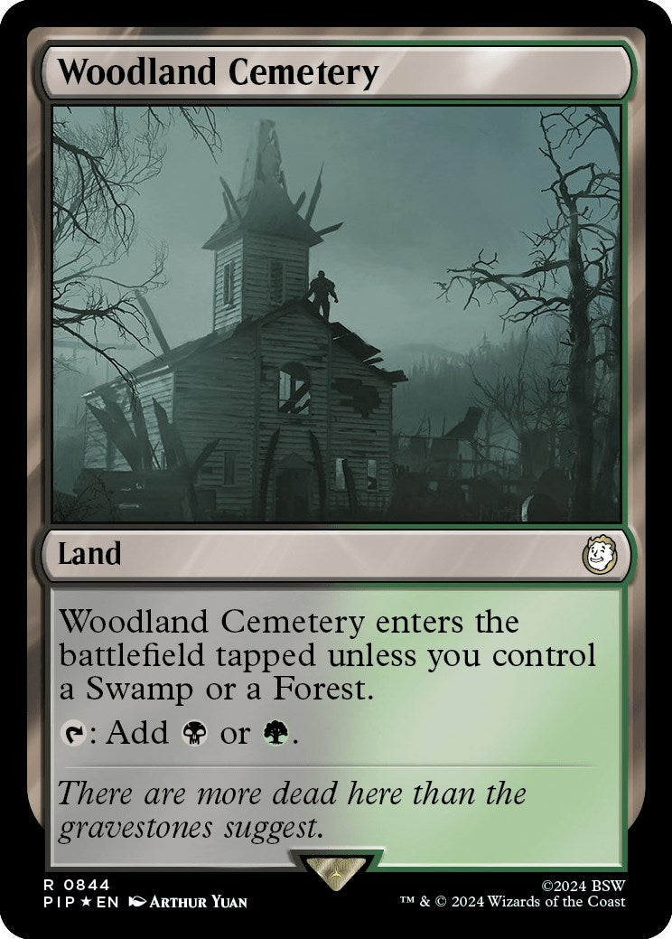 Image for Woodland Cemetery (Surge Foil) (844) [Universes Beyond: Fallout] - Magic: The Gathering