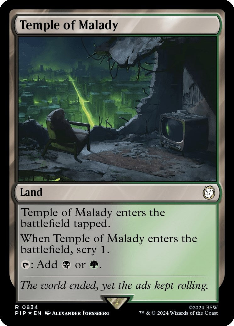 Image for Temple of Malady (Surge Foil) (834) [Universes Beyond: Fallout] - Magic: The Gathering