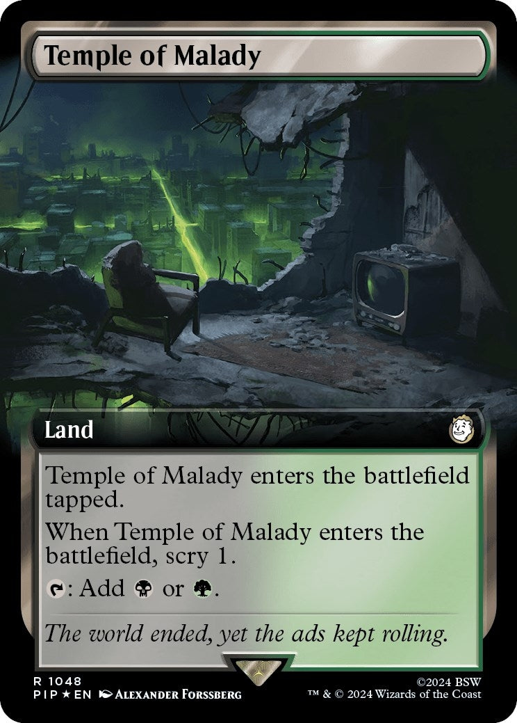 Image for Temple of Malady (Extended Art) (Surge Foil) (1048) [Universes Beyond: Fallout] - Magic: The Gathering