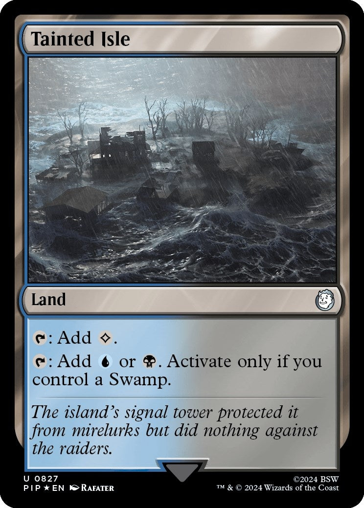 Image for Tainted Isle (Surge Foil) (827) [Universes Beyond: Fallout] - Magic: The Gathering