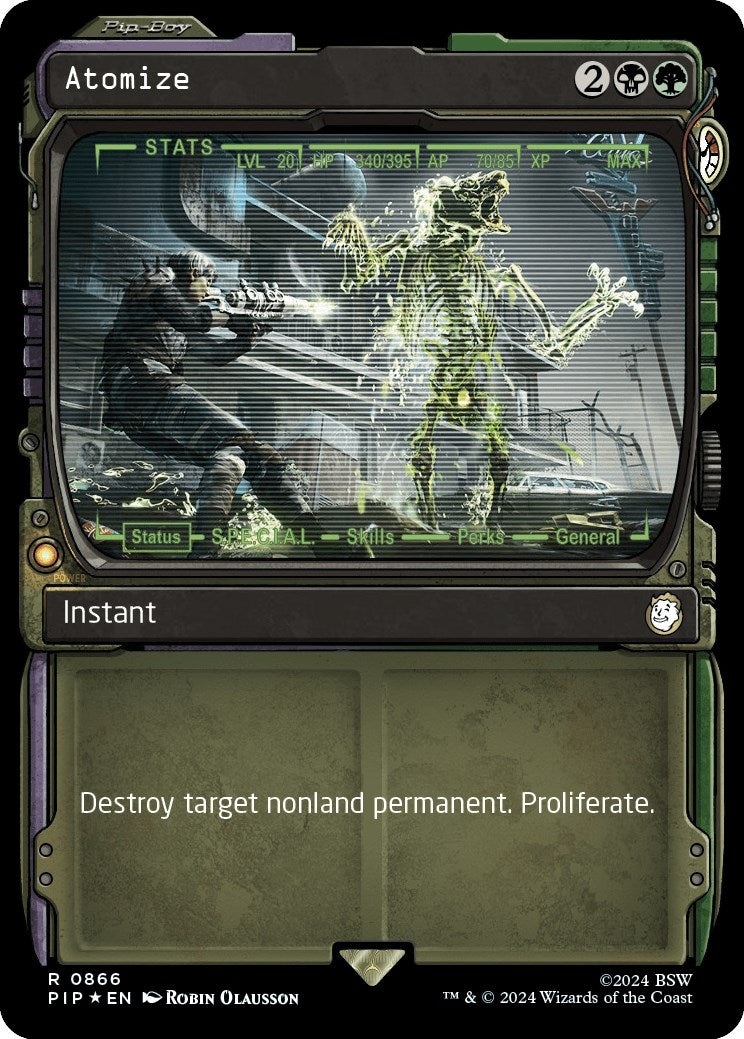 Image for Atomize (Showcase) (Surge Foil) (866) [Universes Beyond: Fallout] - Magic: The Gathering
