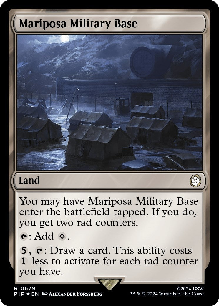 Image for Mariposa Military Base (Surge Foil) (679) [Universes Beyond: Fallout] - Magic: The Gathering