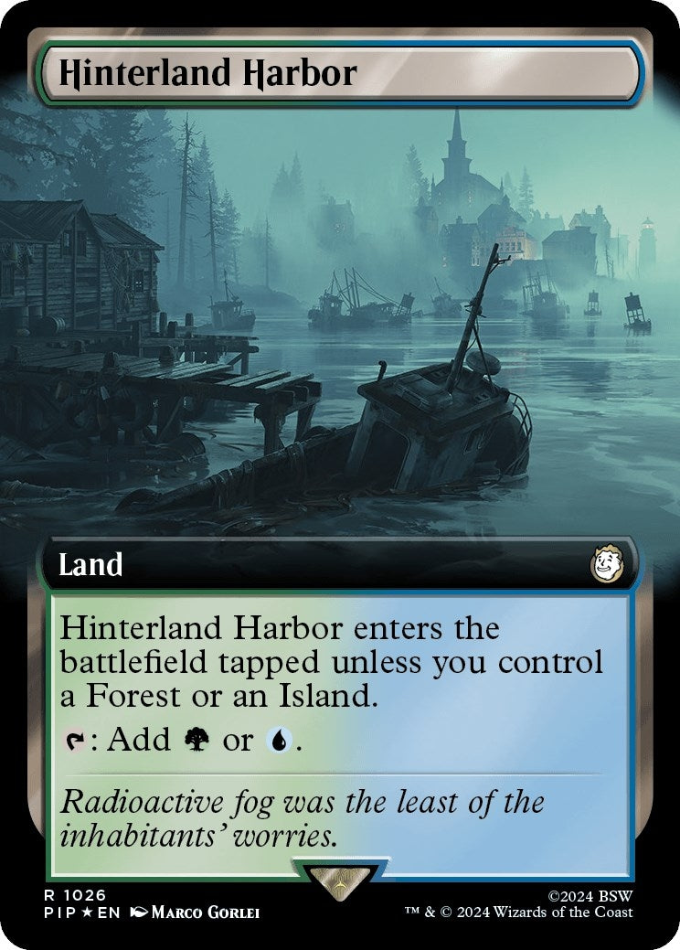 Image for Hinterland Harbor (Extended Art) (Surge Foil) (1026) [Universes Beyond: Fallout] - Magic: The Gathering