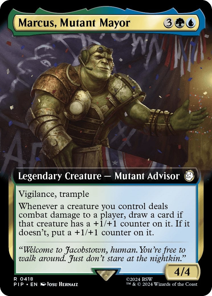 Image for Marcus, Mutant Mayor (Extended Art) (418) [Universes Beyond: Fallout] - Magic: The Gathering